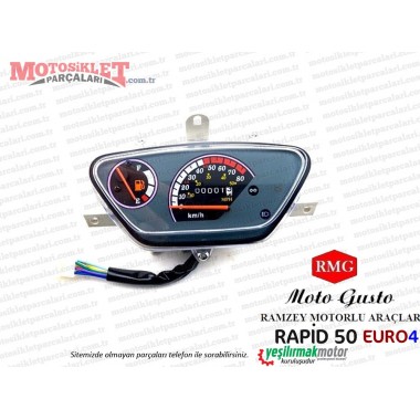 RMG Moto Gusto Rapid 50 EURO 4 Gösterge, Kilometre Saati Komple