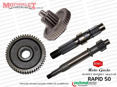 RMG Moto Gusto Rapid 50 Şanzıman Dişli ve Mil Takımı