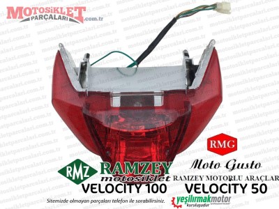 Ramzey, RMG Moto Gusto Velocity Stop Komple( = SİNYAL CAMLARI SARI RENK =)