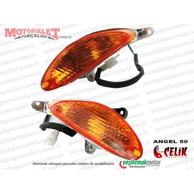 Çelik Angel 50 KD50QT-4 Scooter Ön Sağ-Sol Sinyal Komple