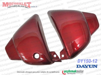 Dayun DY150-12 Chopper Yan Panel, Kapak Sağ-Sol Takım - Bordo