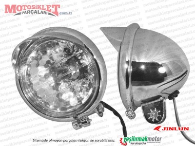 Jinlun JL250-5 Elegance Chopper Küçük Far Takımı (Sis Farı)