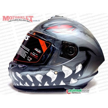 Axxis Forza Koyu Gri Kask (KOYU VİZÖR HEDİYELİ)