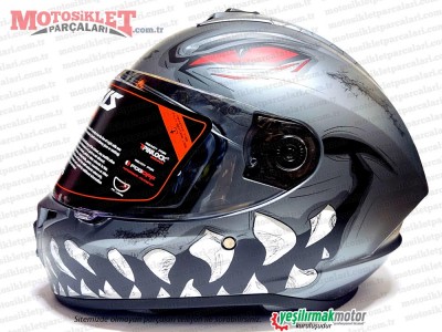 Axxis Forza Koyu Gri Kask (KOYU VİZÖR HEDİYELİ)