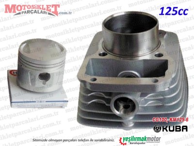 Kuba CG100, KM125-6 Silindir, Piston, Sekman Takımı (125cc)