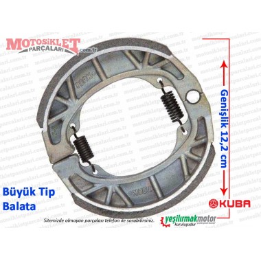 Kuba Çıta 100R, 125R, 150R Fren Balatası - BÜYÜK TİP (Genişli 12,2 cm)