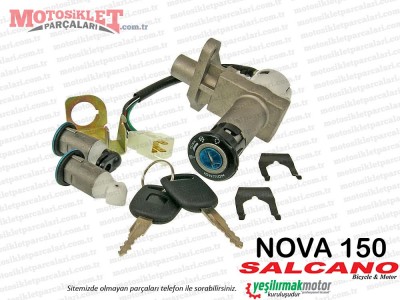 Salcano Nova 150 Scooter Kontak Kilit Seti